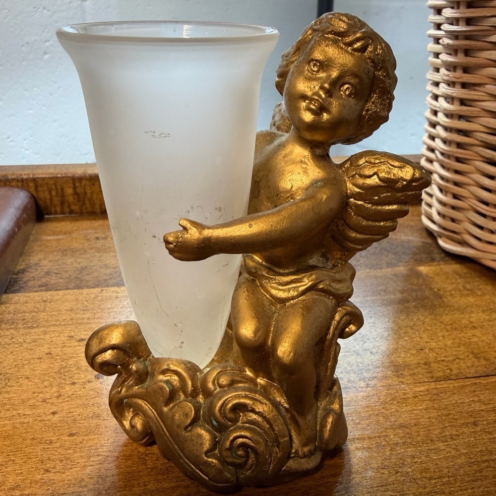 AVON Gift Collection  - Cherub Bud Vase  -  Holder